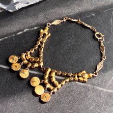 画像4: 1960’s USA ヴィンテージ　トルコ石カラーラインストーンのブレスレット (4)