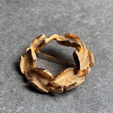 画像5: 〈CATHE'〉1960’s ヴィンテージ　ゴールドリーフのリースブローチ (5)