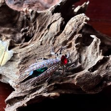 画像15: 英国ヴィンテージ虻ブローチ「 光を宿す虻」 (15)