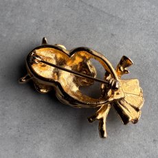 画像18: 英国 1970's 翡翠の瞳 フクロウのブローチ (18)