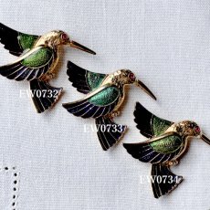 画像10: 小さな奇跡を連れて──英国ヴィンテージ ハチドリ エナメルブローチ (10)