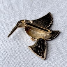 画像7: 小さな奇跡を連れて──英国ヴィンテージ ハチドリ エナメルブローチ (7)