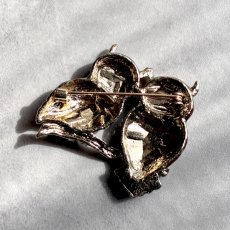 画像9: 星降る夜、寄り添うふたり 英国ヴィンテージ・フクロウブローチ (9)