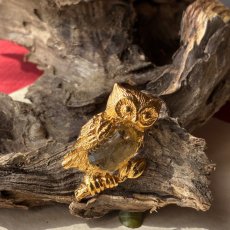 画像3:  AVONフクロウブローチ　夜の森を照らす、知恵の光  (3)