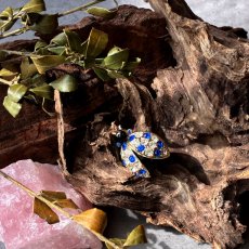 画像1: 夜明けのしずくをまとう幸運の羽音——英国ヴィンテージ テントウムシブローチ (1)