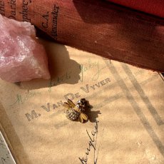 画像10: 小さな幸運を運ぶ蜂 ― 英国ヴィンテージの輝きスティックピンブローチ (10)