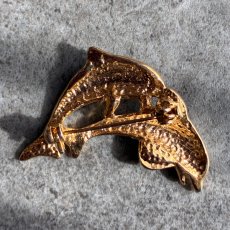 画像8: 英国ヴィンテージ　寄り添う二匹のイルカが運ぶ幸運のきらめき (8)