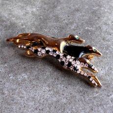 画像5: 英国 ヴィンテージ ブローチ幸運を連れて走る ヴィンテージ三匹犬ブローチ (5)