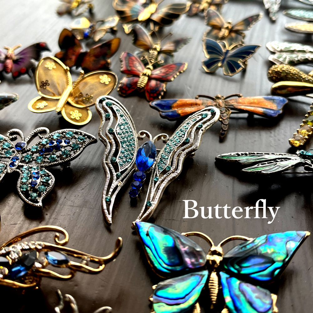 蝶/昆虫ブローチ