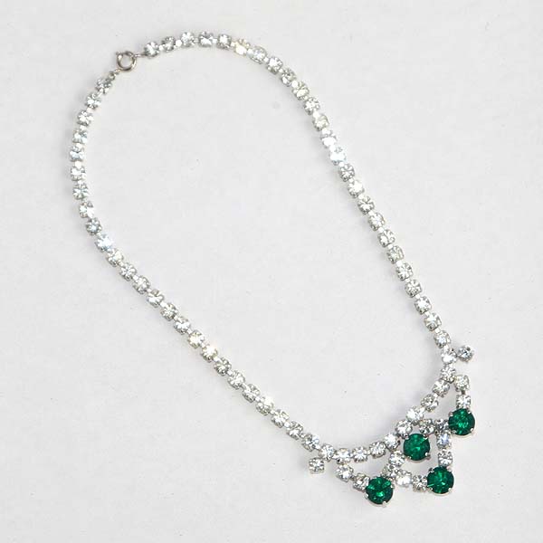 画像3: 1950-70ｓヴィンテージ コスチューム ジュエリーのビブチョーカー ネックレス (3)