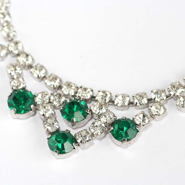 画像6: 1950-70ｓヴィンテージ コスチューム ジュエリーのビブチョーカー ネックレス (6)