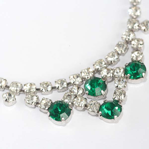 画像5: 1950-70ｓヴィンテージ コスチューム ジュエリーのビブチョーカー ネックレス (5)