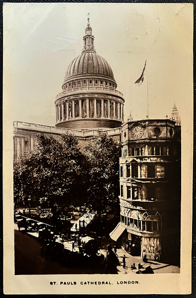 イギリス 1912年 SP 16 12 消印・切手あり アンティークポストカード St. PAULS CATHEDRAL, LONDON|  アンティークポストカード専門店アクトンアンティークス