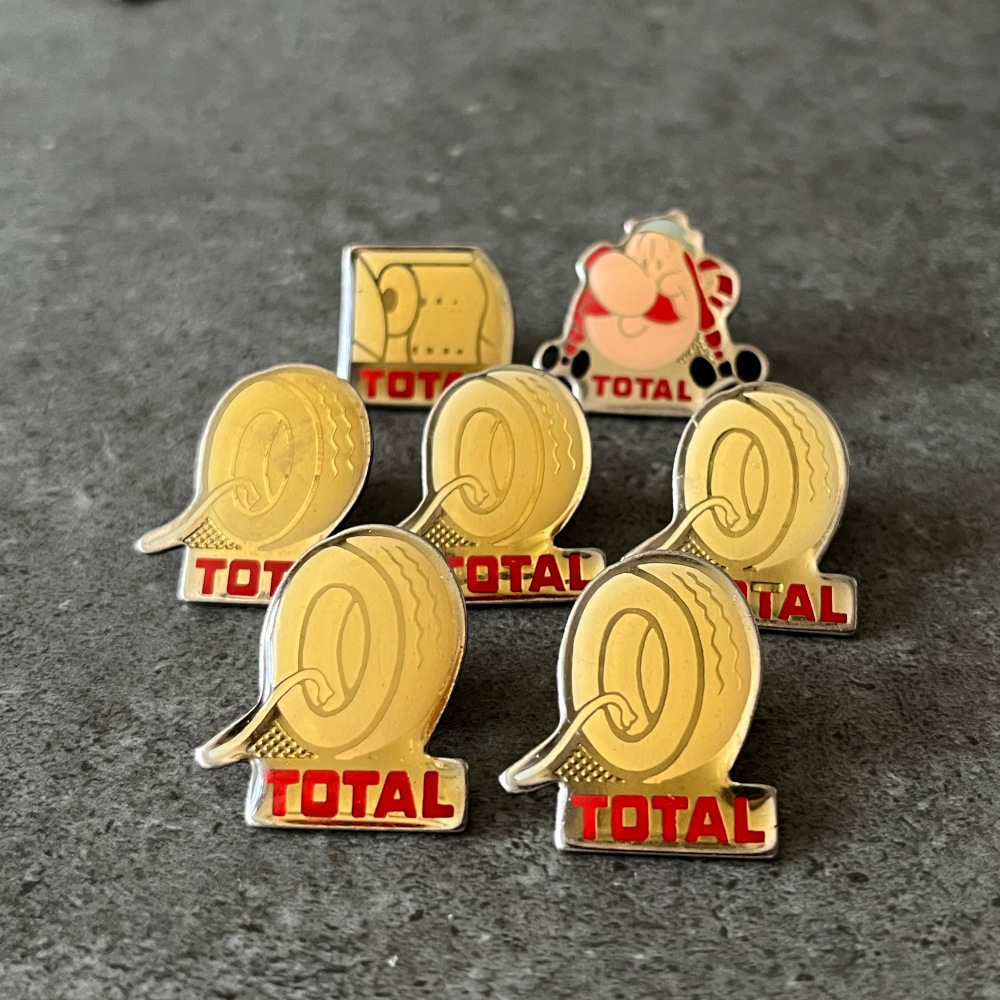 7個セット フランス ヴィンテージ ピンバッジ TOTAL collection タイヤ ノベルティグッズ